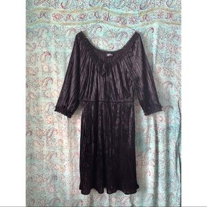 Vintage Oleg Cassini Pleated Velvet Dress
